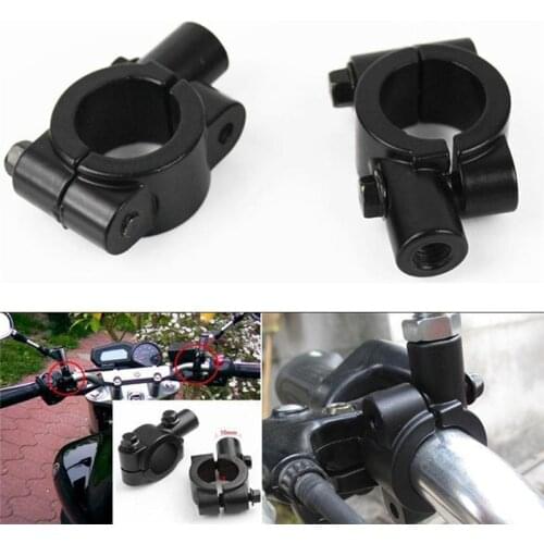 1pair 10mm 7/8\" Motorcycle Rearview Handlebar Mirror Mount Holder Adapter Clamp Side Mirrors & Accessories Pair
