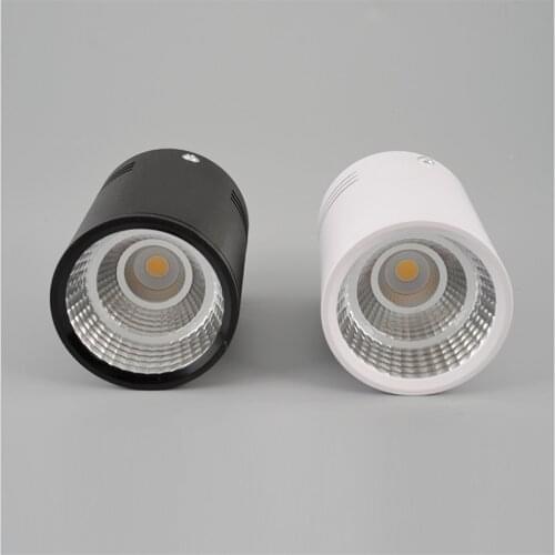 Dimmable Surface Mounted Ceiling Downlights 7W 9W 12W 15W 18W 20W AC85-265V Ceiling lamp COB Led Spot light +led driver