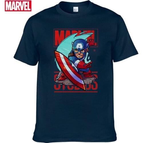 Marvel The Avengers Captain America short sleeve t-shirts Summer T-shirt men graphic t shirts Womens cotton t-shirt Tops #44
