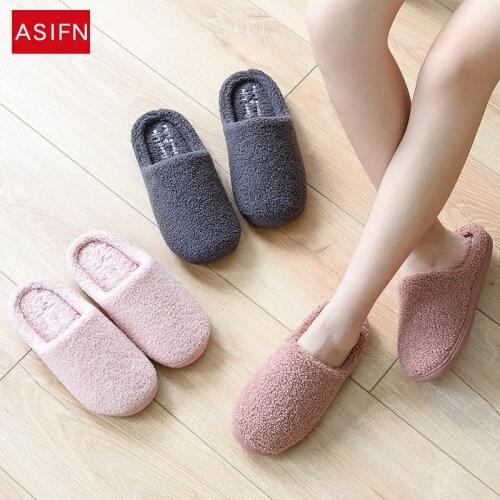 Winter Cotton Slippers Female Indoor Home Non-Slip Soft Thick Bottom Baotou Couples Bedroom Household Cotton Slippers Men