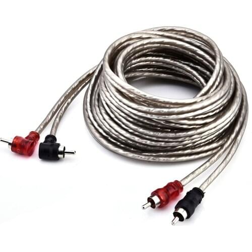 5m Pure Copper Car Audio Power Amplifier Cable 2RCA To 2RCA Automobile Audio Cable Power Cord Speaker Cable, Car Audio Cable,Aux