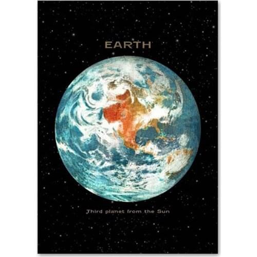 Canvas Painting Planet Space Earth Moon Venus Sun Saturn Posters and Prints Modern Wall Art Picture for Living Room Home Decor