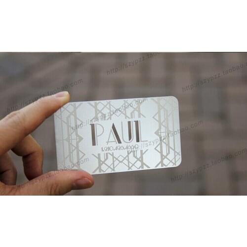 Metallic Color, metal business cards , 100pcs a lot Deluxe Metal Business Card Vip Cards,Double-side membership card