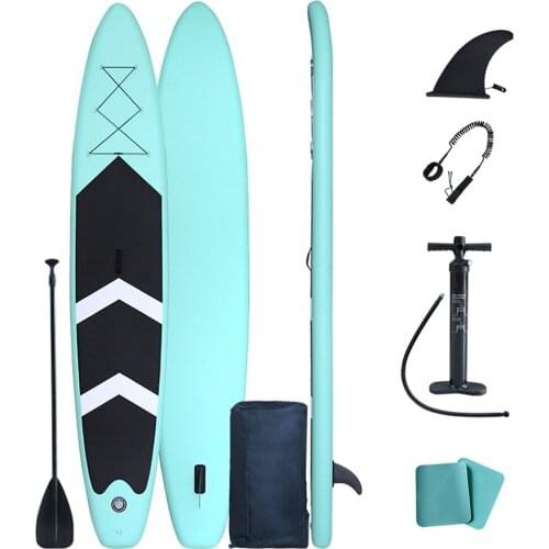 Inflatable Stand Up Paddle Board Lightweight Surfboard with Accessory Carry Bag Paddle Fin Air Pump Repair Kit Foot Leash
