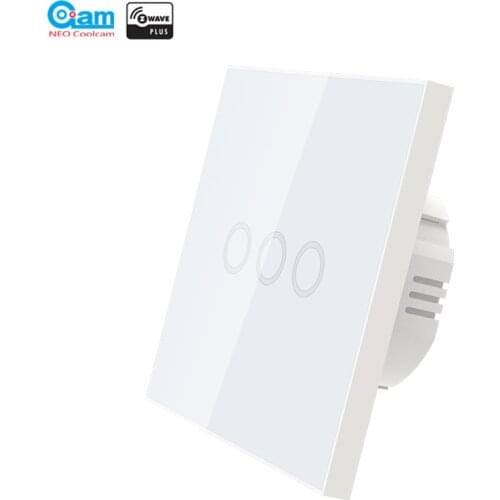 NEO COOLCAM Smart EU Wall Switch 3Gang Touch Sensitive Switch Home Automation Z Wave Wireless Smart Remote Control Light Switch