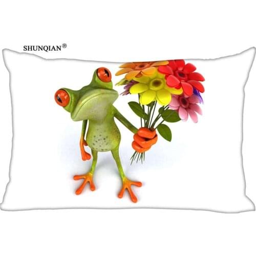 New Frog Pillow Case Custom Wedding Pillowcase Cover Cases Gift Zippered Rectangle Pillow Case