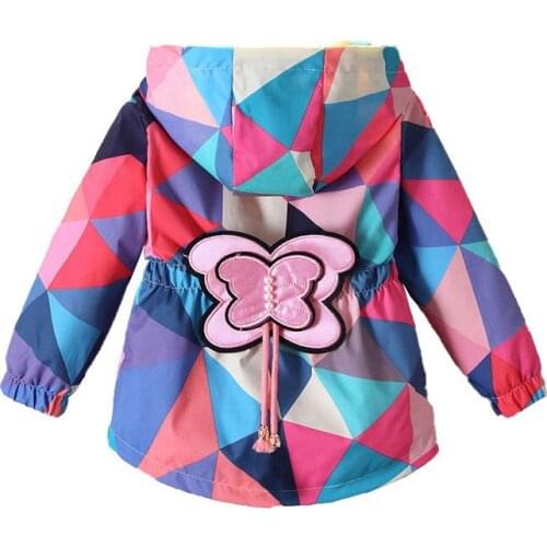 2021 Spring Autumn New Childrens Top Girls' Plaid Boys' Coat Sweater Kids Jacket Windbreaker Long Sleeve Casual Hooded Tunic