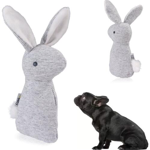Popular Pet Dog Cat Funny Fleece Durability Plush Dog Toys Squeak Chew Sound Toy Fit for All Pets BB Sound Rabbit Plush Toys
