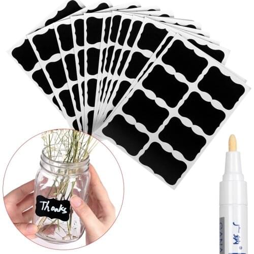 6@#3P Practical Black Erasable Blackboard Sticker Craft Kitchen Jars Organizer Labels Chalkboard Chalk Board Sticker Black Board