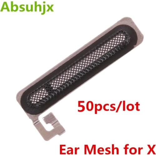 Absuhjx 50pcs Ear Pieces Dust Mesh for iPhone X XS XSM XR Earpieces Speaker Anti Adhesive Sticker Gasket Rubber