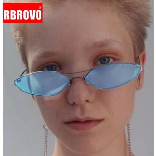 RBROVO Luxury Retro Sunglasses Women Cateye Vintage Glasses for Women/Men Luxury Sunglasses Women Small Oculos De Sol Feminino