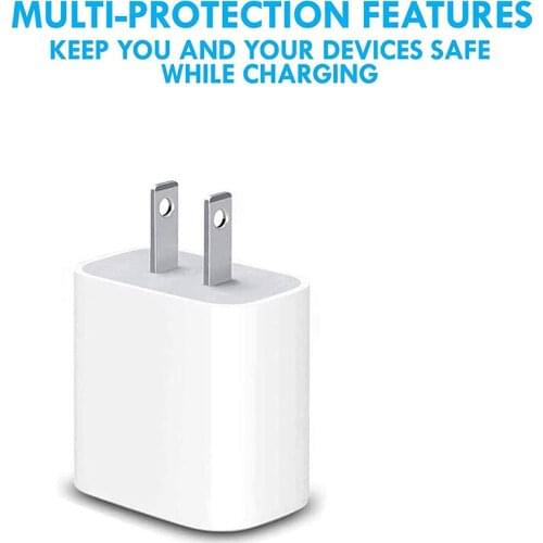Wall Charger USB Type C Quick Charge Portable Fast USB Travel Charger Socket Cable for mobile charging 20W