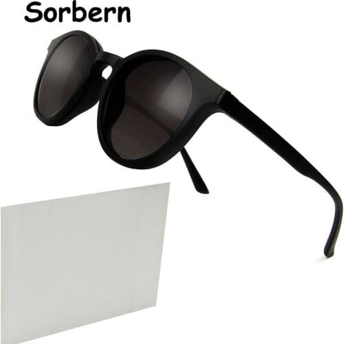 TR90 Sunglasses Men Women Round Clip On Sun Glasses For Male Magnetic Sunglasses Polarized Magnet Clips Spectacles Eyeglasses