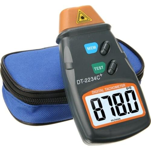 1pc Speedometer Non Contact Tach Tool Handheld Digital Laser Photo Tachometer Tester RPM Motors DC 9V 2.5RPM -99,999RPM