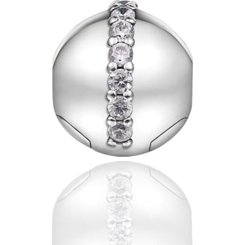 Sparkling Line Clip Charm 2021 Summer Ocean Beads For Jewelry Making Fits Woman DIY Bracelets & Bangle 100% Sterling Silver