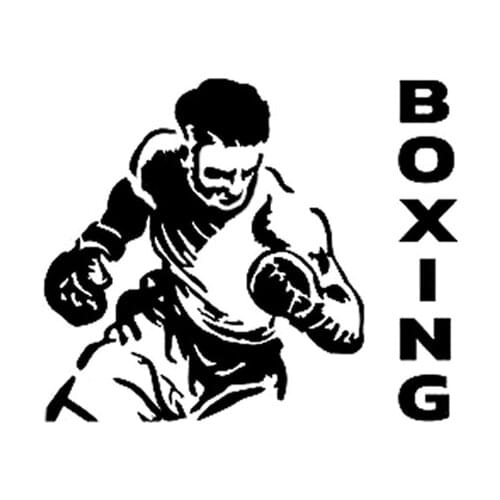 14.1*11.7CM Unique Boxing Gloves Sportsman Decor Car Sticker Silhouette Vinyl Accessories