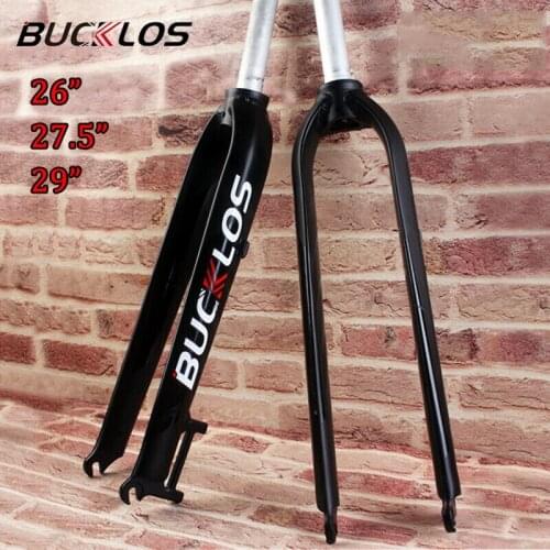 Bicycle Rigid Fork Road Bike Fork 26 27.5 29er Aluminum alloy Front Forks Fork glossy Straight Tube Bike Forks for Disc Brake