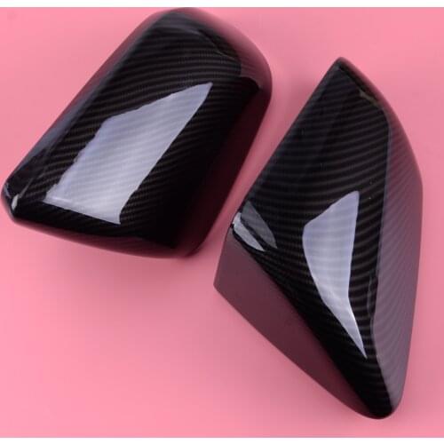 Outside Exterior Side Rearview Mirror Cover Trim Frame Encase Carbon Fiber Style Fit For Ford Mustang 2015 2016 2017 2018 2019