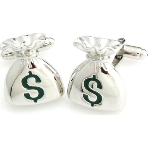YH-1945 Novelty Purse, US Dollar, Mahjong Make A Fortune Cufflinks - Factory Direct Wholesale