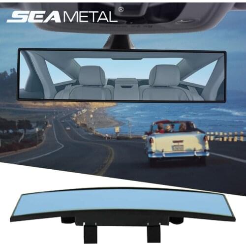 27/30cm Car Mirror Interior Auto Rearview Mirror Universal Auto Rear View Mirror Anti-glare Wide-angle Surface Wide Blue Mirrors