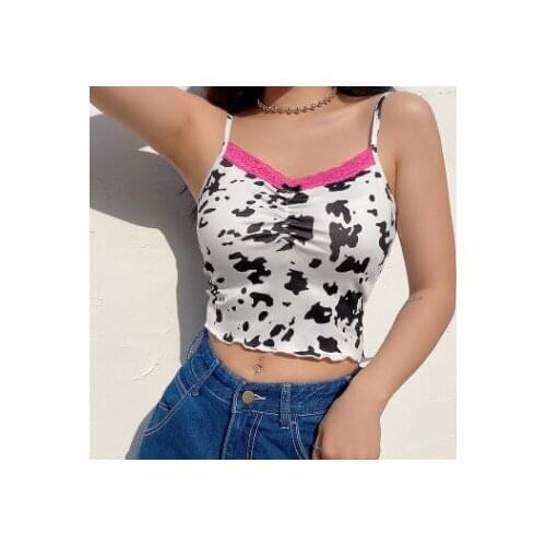 Women Lace T-Shirts, Sling Cropped Top, Casual No-Sleeve Ruffle Summer Sexy Short V-Neck Outerwear