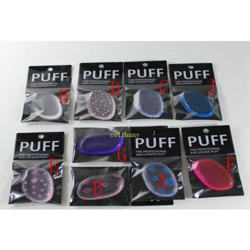 100pcs/lot Fast shipping 9 colors Leaf Silicone sponge Silisponge blender cosmetic makeup puff With retail Opp package