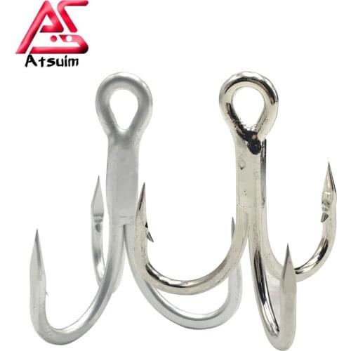 20pcs Sharp Reinforced BKK Triple Anchor Hook 5X Treble Fishing Hooks Three Fork Three Claw Fishing Hook Fishing Accessories