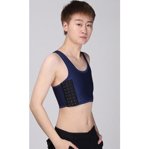 2021 New Fashion Women Les Lesbian Tomboy Slim Short Vest Chest Binder Tops Lingerie Bralette Corset