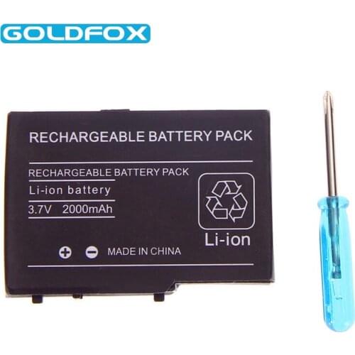 2PCS 2000mAh Battery + Tool Pack Kit for Nintendo DSL NDS Lite NDSL Battery Li-ion Rechargeable Lithium-ion Batteries 3.7V