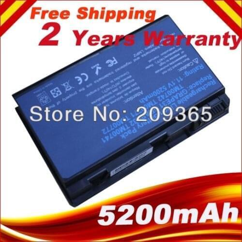 Battery For ACER Extensa 7620G 5220 5210 5230 5420G 5610 5620 5630 7220 7620 5620Z 5610G 5630G GRAPE32 TM00741 TM00751 tm00742