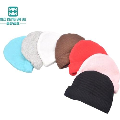 Fits 1/6 1/4 1/3 BJD DD SD MSD YOSD Doll accessories Knit hat Candy colors Girls gift