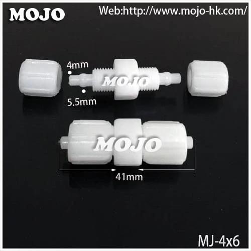 Free shipping!!MJ-S4x6 Hydraulic pressure Straght type barbed water fitting connectors with nuts(100pcs/lots)