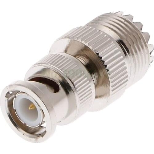 BNC Male Plug To UHF SO239 PL-259 Female Jack RF Coaxial Adapter Cable Connector