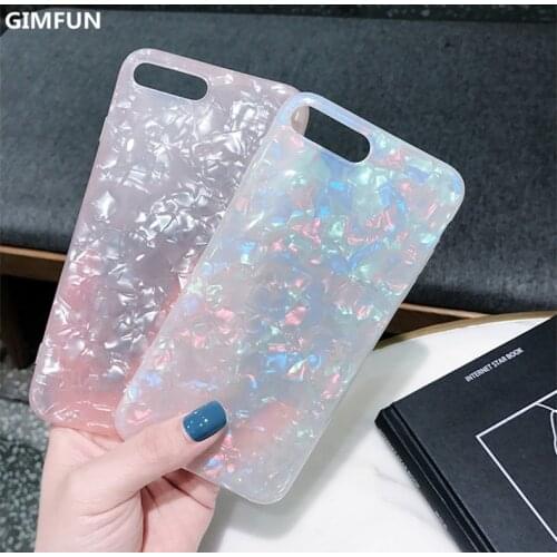 Gimfun Glitter Phone Case Dream Shell Pattern Fritillaria Cases for IPhone XR XS Max 7 6S 8 Plus Soft TPU Silicone Cover Fundas