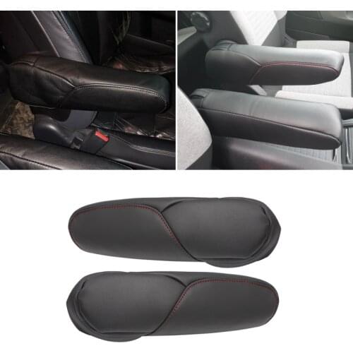 PU Leather with Sponge Armrest Cover For Honda CRV CR-V 2007 2008 2009 Driver & Passenger Side Seat Armrest Handle Cover Trim