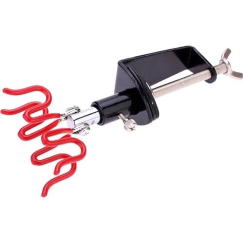 Clamp-on Air Brush Holder Stand Holds 2 Air Brushes, Table or Bench Top Mount for Air Brush Hobby Model Parts Models Assemble