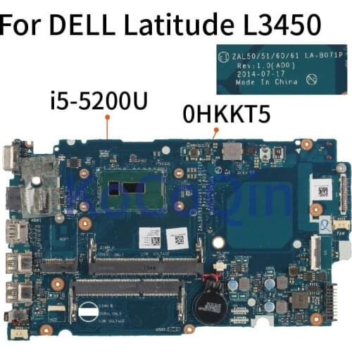 For DELL Latitude 3450 3550 L3450 L3550 I5-5200U Notebook Mainboard CN-0HKKT5 0HKKT5 LA-B071P Laptop Motherboard SR23Y DDR3