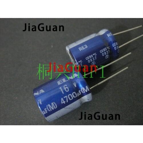 20pcs NEW ELNA RE3 16V4700UF 16X20MM audio electrolytic capacitor 4700uF/16V blue robe 4700UF 16V re3 16v 4700uf
