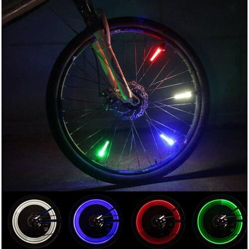 JLETOLI Smart LED Bicycle Wheel Light Waterproof Bike Spoke Lights Cycling Front Tail Spoke Lamp Bicycle Accessories 2PCS