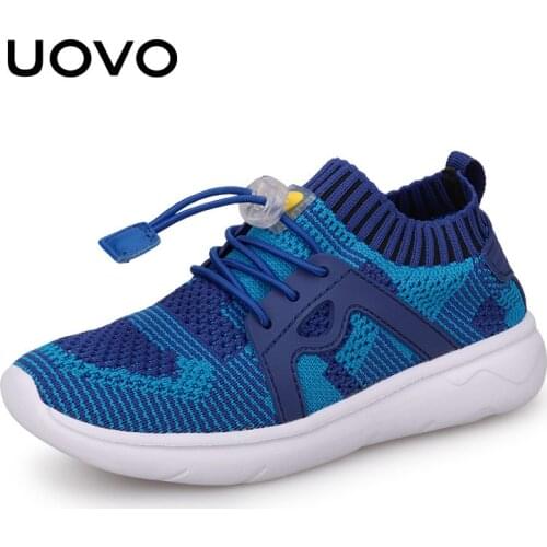 Uovo Boys Girls Running Shoes Fashion Kids Sneakers Rubber Sole Outdoor Sports Sneaker School Training Breathable Boy Shoes