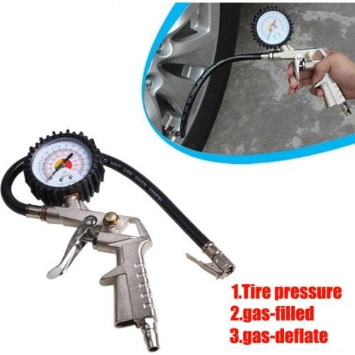 Multi-function car tire pressure table tire pressure gauge gun pneumatic gun with deflated tire gun cheer aerated table