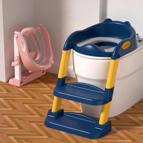 New Childrens Pot Potty Go Training Seat Toilet Stairs Stool With Adjustable Ladder Portable Urinal For Boys Girls 1-5Y 2021