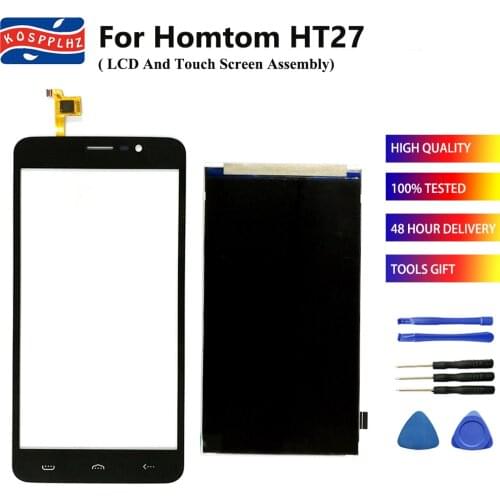 New 5.5 '' For HOMTOM HT27 LCD DIsplay + Touch Screen Digitizer Assembly for HT 27 LCD+touch screen Glass Spare Parts + tools