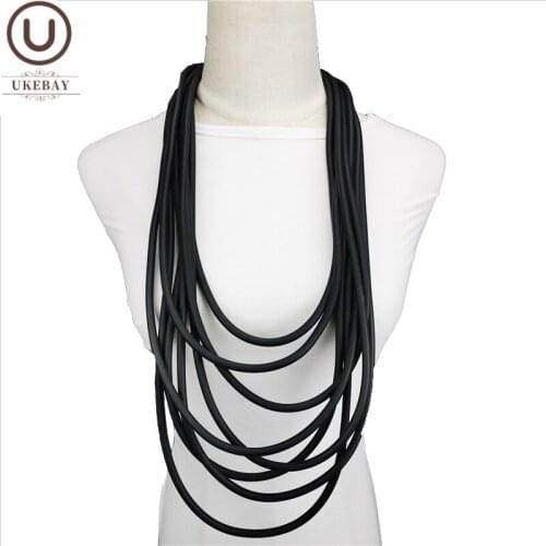 UKEBAY New Handmade Rubber Necklaces Women Pendant Necklace Designer Bohemia Clothes Accessories Collar Choker Wholesale Jewelry