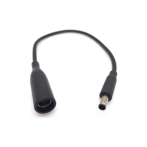 AQJG New 7.4*5.0 mm to 4.5*3.0 mm with Pin Black DC Power Charger Adapter Converter Connector for Dell Laptop