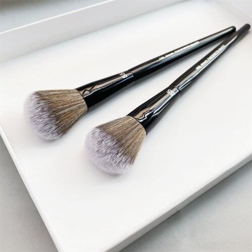 PRO Foundation Powder Makeup Brush #55 - Black Soft Long Bristles for Natural Look Beauty Cosmetics Brush Tools