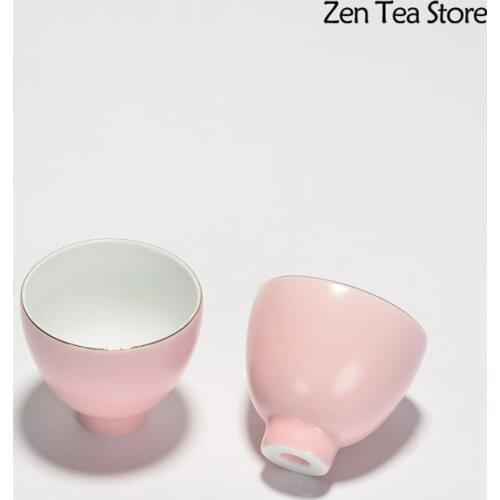 Pink Color Tea Set Ceramic Gaiwan Tea Bowl Teacup Small Cup/Drinkware/Wine Set/Kung Fu Puer Tea Cup Tea Set Accessories Supplies