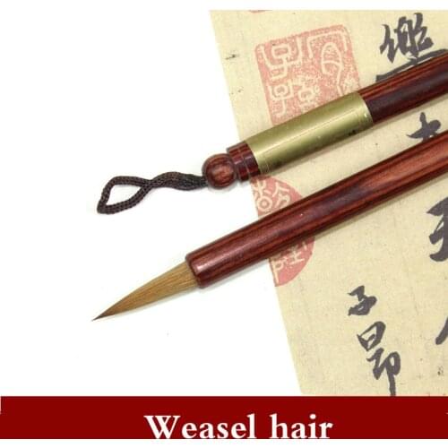 Caligrafia Chinese Brush Pen Wolf Hair Calligraphy Brush Chinese Small Regular Script Brush Pen for Copy Scriptures Tinta China