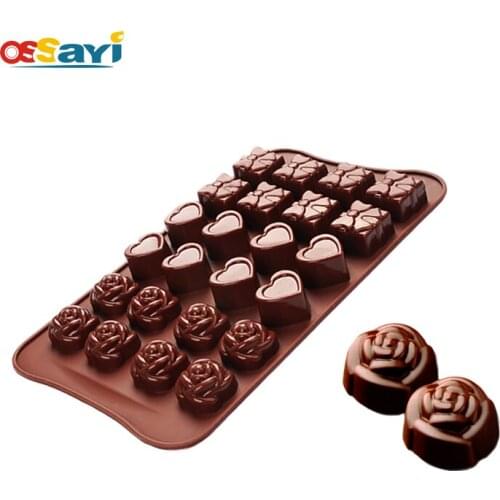 Chocolate Mold Cute Lovely Rose Silicone Fondant Cake Chocolate Mold Kitchen Sugarcraft & Chocolate Molds DIY Chocolate Moulds
