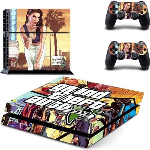 Grand Theft Auto GTA 5 PS4 Sticker Play station 4 Skin PS 4 Sticker Decal Cover For PlayStation 4 PS4 Console & Controller Skins